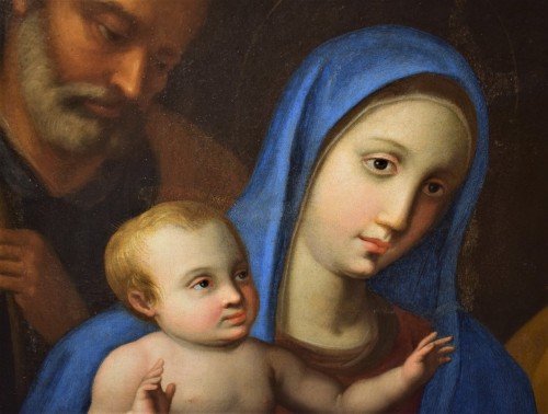 Louis XIV - Holy Family with Saint Anna - workshop of G.B.Salvi Sassoferrato (1609-1685) 